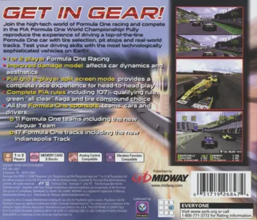 Formula One 2000 (US) box cover back